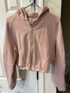 lululemon athletica Pink Zip-Up Hooded Bomber Jacket